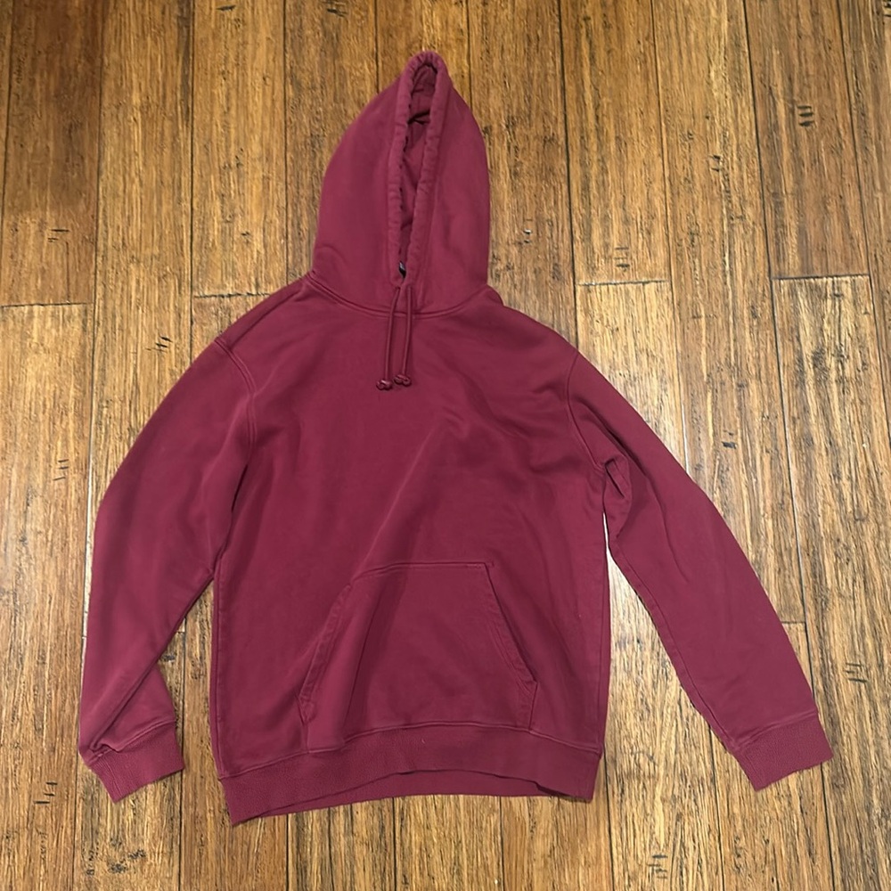 H&M burgundy hooded sweatshirt
